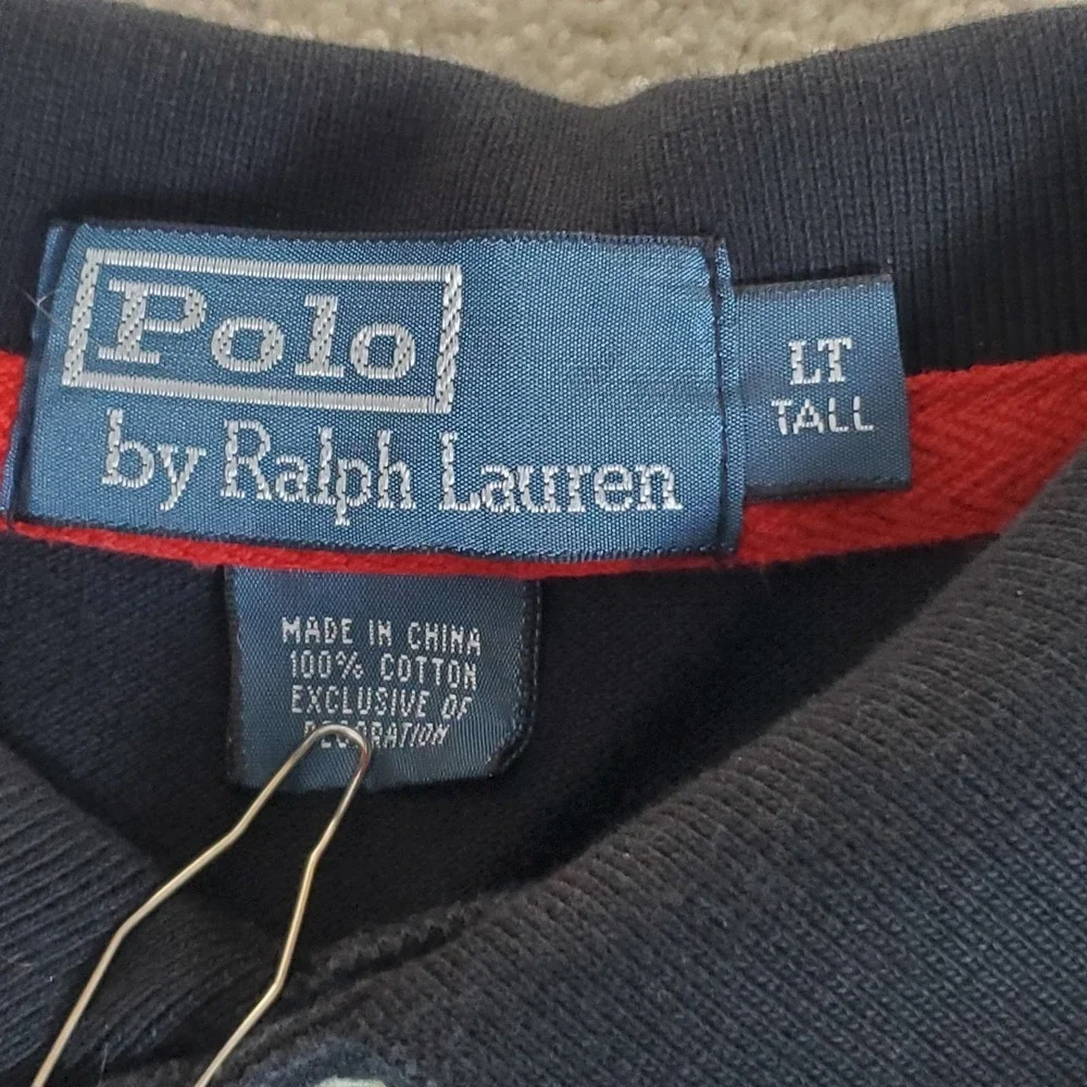 Polo Ralph Lauren Men's Polo Shirt SZ LT Black Crossed Mallet Crest‎ ShortSleeve